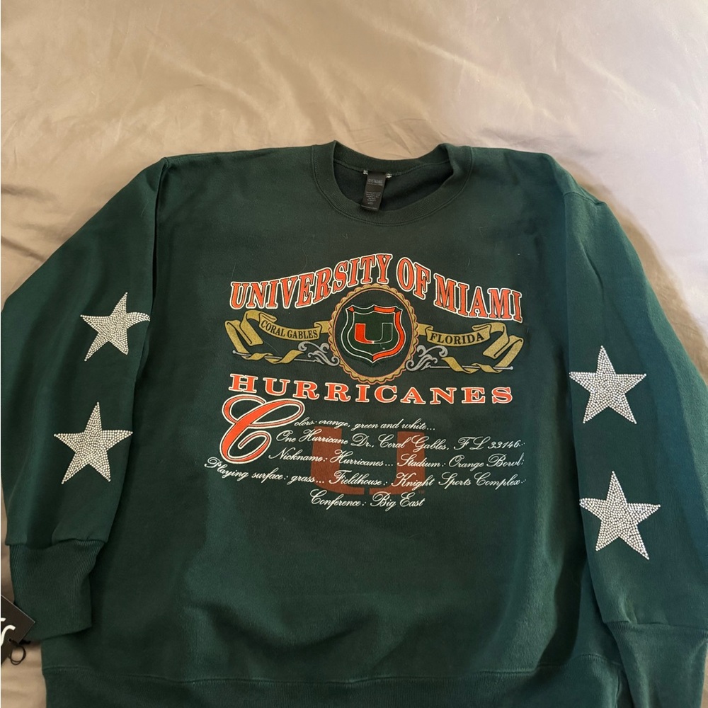 Crystalrags Custom University of Miami Sweatshirt